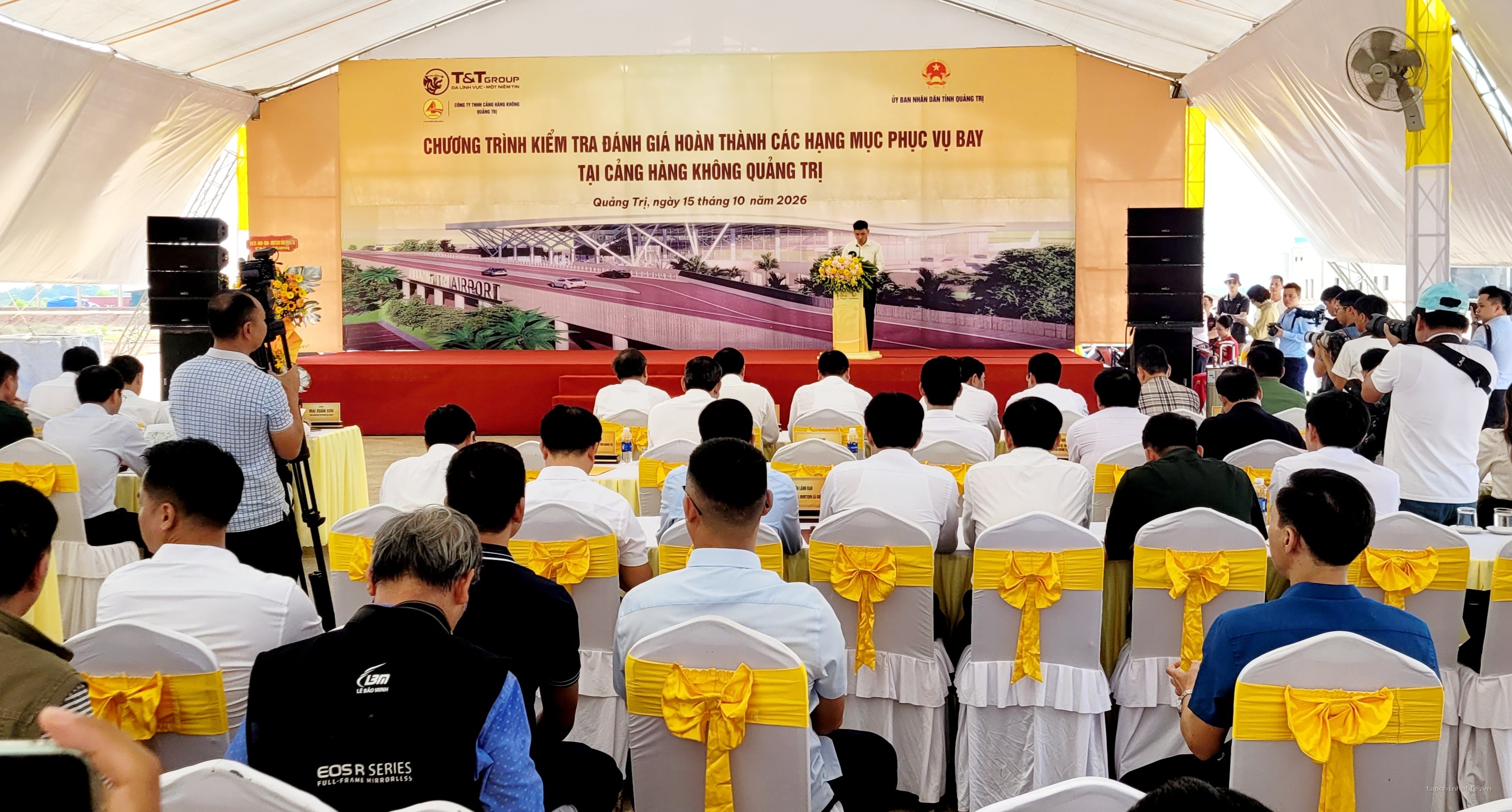 Buổi lễ diễn ra sáng nay tại Cảng hàng không Quảng Trị